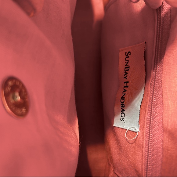 SunBay Handbags lined straw purse in pink - Picture 14 of 14